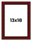 Weathered Red Picture Frame - UV Acrylic, Foam Board Backing, Hanging Hardware